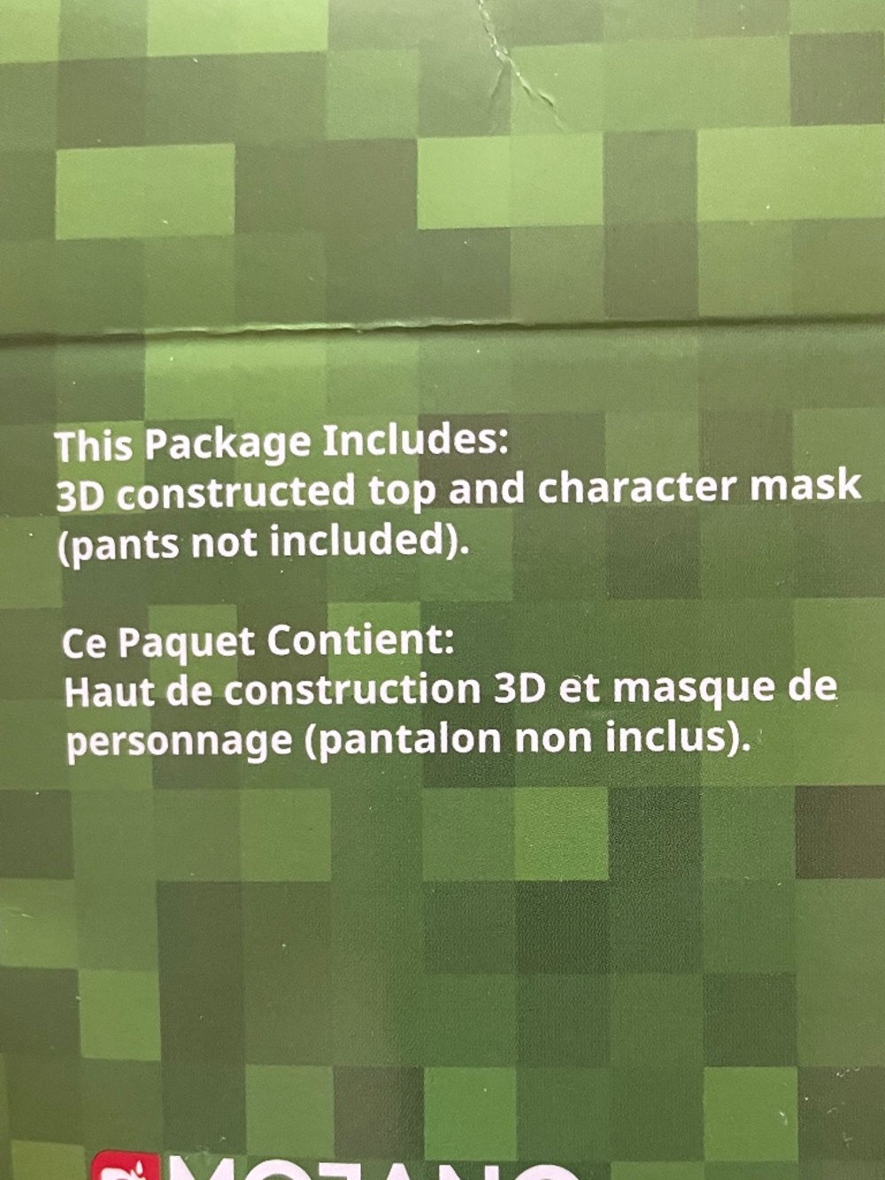 EUC Minecraft Creeper Child Halloween Costume Size Small (4-6) - Picture 4 of 14